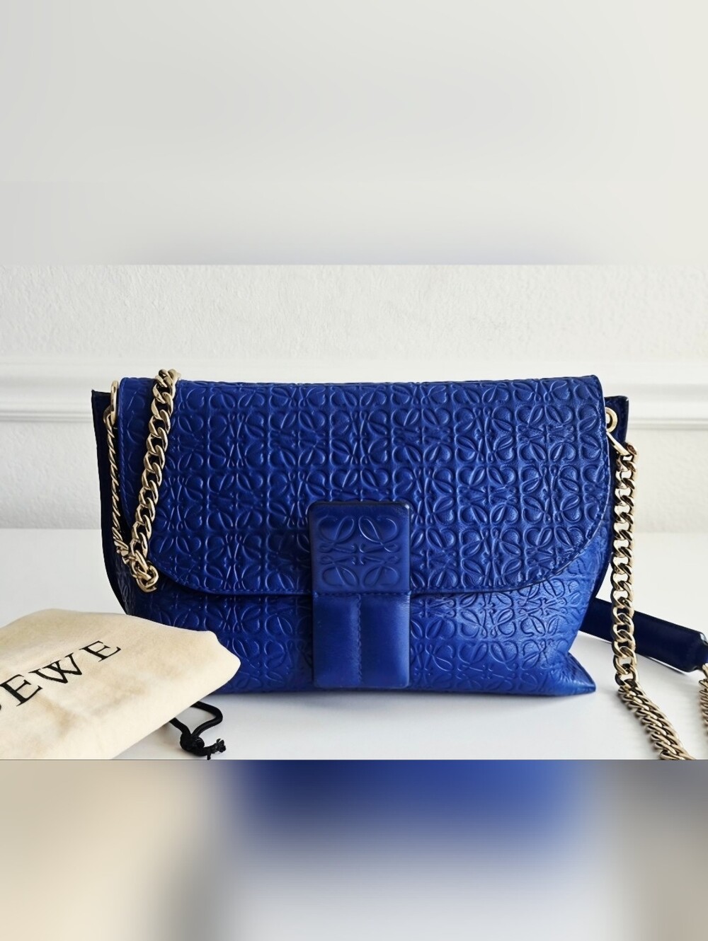 Loewe Blue Avenue Leather Crossbody Bag